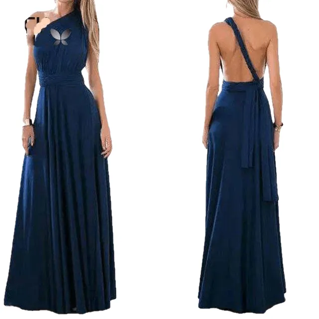 Sexy Formal Backless Convertible Maxi Dress For Multi Way Wrap