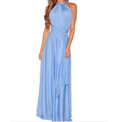 Sexy Long Bridesmaid Multi Way Wrap Convertible Infinity Maxi Dress Hollow Out Bandage Vestidos