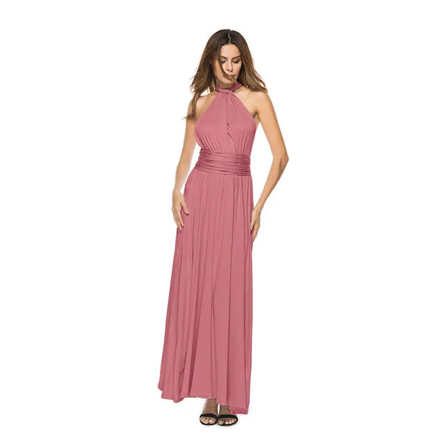 Sexy Long Bridesmaid Multi Way Wrap Convertible Infinity Maxi Dress Hollow Out Bandage Vestidos