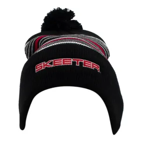 Skeeter Black - Red Pom Beanie