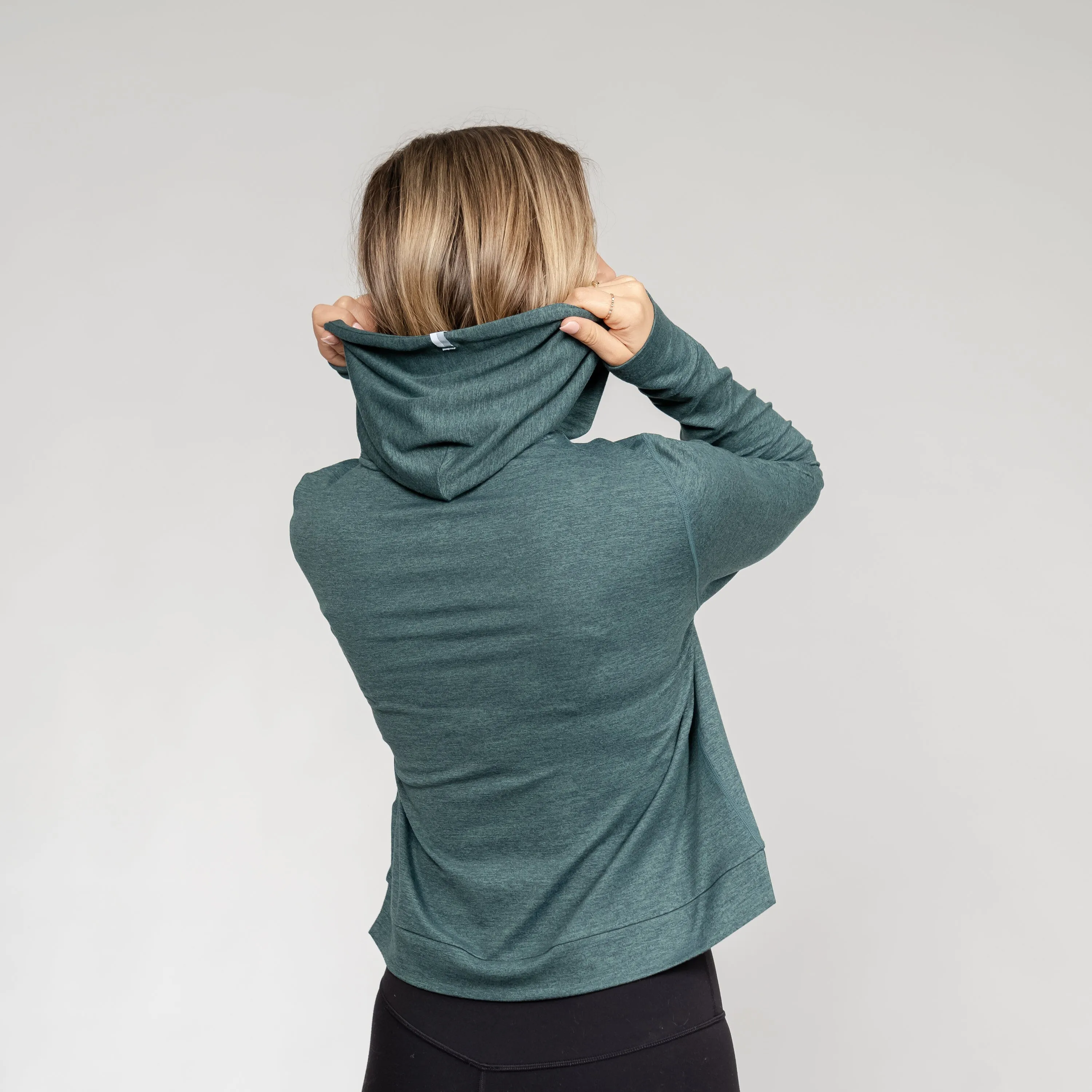 Tempo Performance Hoodie | Heather - Ponderosa Green/Willow Green