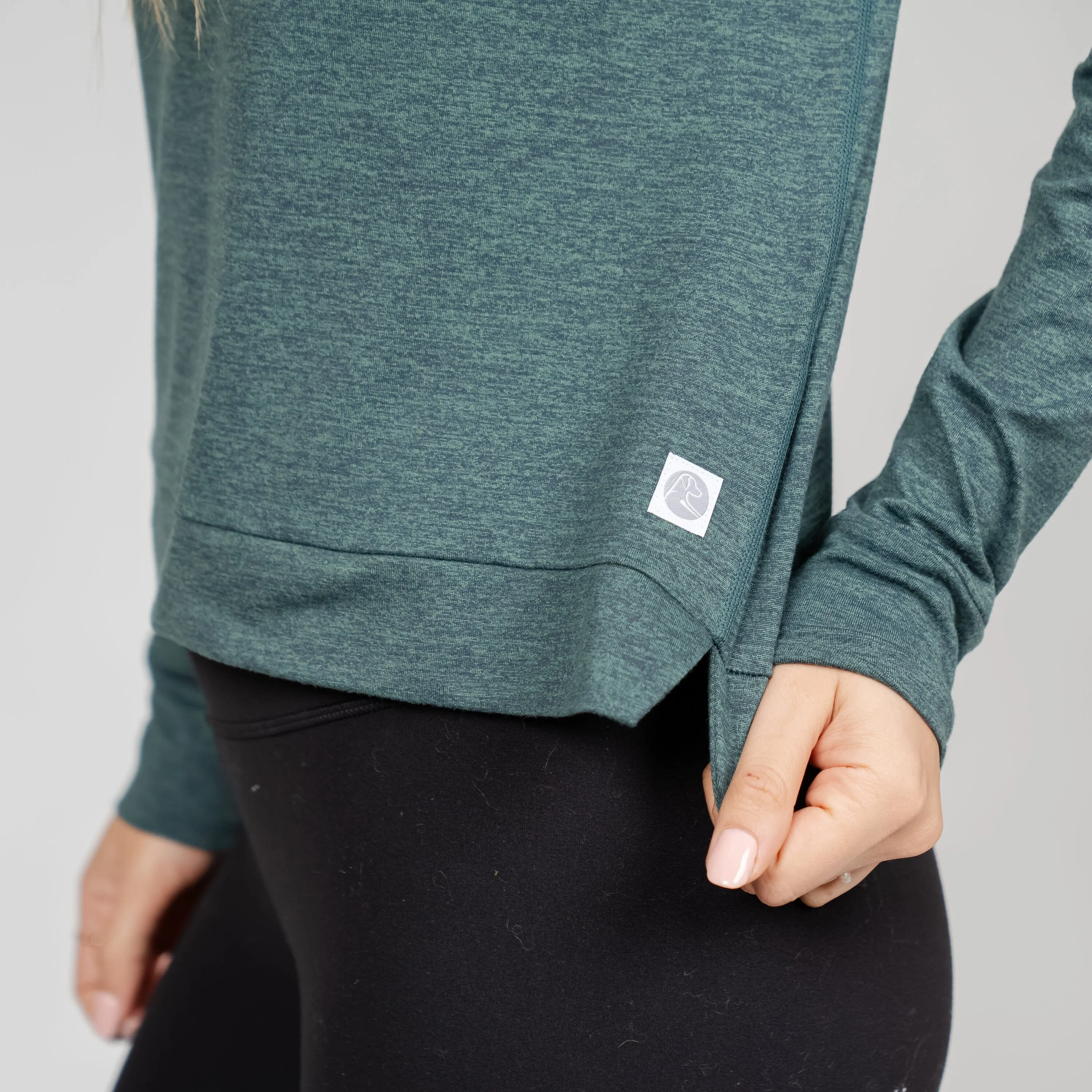 Tempo Performance Hoodie | Heather - Ponderosa Green/Willow Green