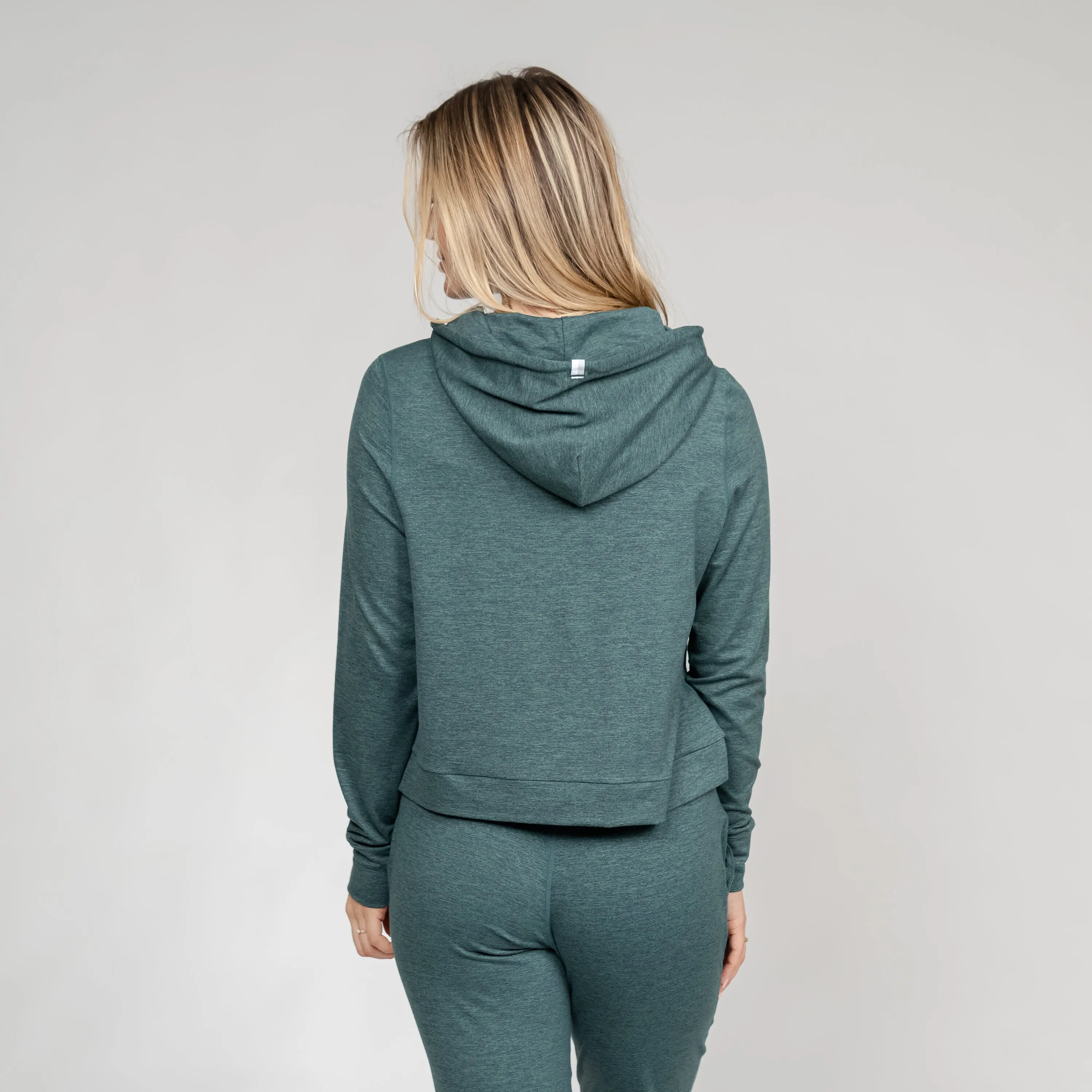 Tempo Performance Hoodie | Heather - Ponderosa Green/Willow Green