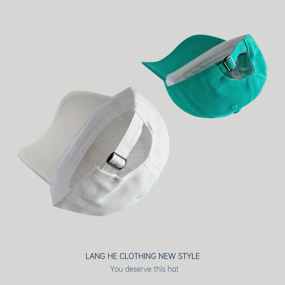 Trendy style~Spring and summer letter three-dimensional W square logo men's and women's baseball caps sunshade caps  sun protection hats