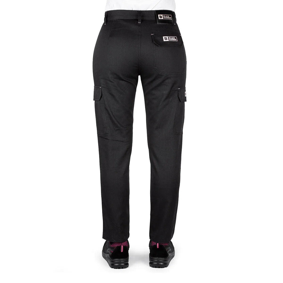 Womens Cargo Work Trousers Multi Pockets Elastic Waist Endure Workwear