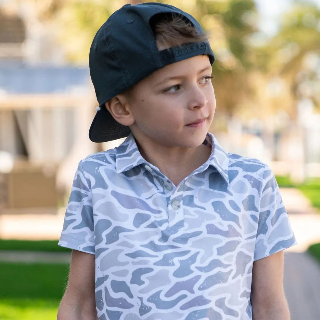 Youth Polo - White Camo